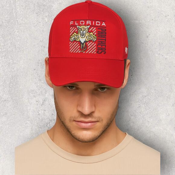 Florida Panthers Snapback Hat Red NHL ‘47 Brand Adjustable Cap New Without Tags - Picture 1 of 4